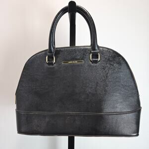 Anne Klein Bowling Top Handle Purse Doctors Bag Black Classic Old Money Preppy